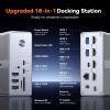 TobenONE DisplayLink Docking Station 4 Monitor with 4 HDMI, 18-in-1 Quad/Triple 4K@60Hz Display Dock with 120W Power Supply for Thunderbolt 5/4/3, USB4, USB-C Windows, MacBook(8 USB, Ethernet, etc) view 2