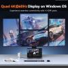 TobenONE DisplayLink Docking Station 4 Monitor with 4 HDMI, 18-in-1 Quad/Triple 4K@60Hz Display Dock with 120W Power Supply for Thunderbolt 5/4/3, USB4, USB-C Windows, MacBook(8 USB, Ethernet, etc) view 4