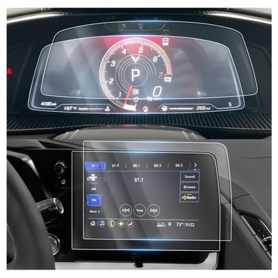 Ruiya C8 Corvette screen protector for Chevy Corvette C8 Accessories GPS & Dashboard Display Touchscreen 4PCS Anti-glare Nano Films Compatible with 2022-2025 Chevy Corvette Stingray/Z06/ZR1/E-Ray