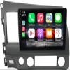 4G+64G Android 13.0 Carplay Car Stereo Radio Compatible for Honda Civic 2006-2011, 4GB (RAM)+64GB (ROM) for CarPlay Wireless Android Auto Backup Camera WiFi GPS Navigation Bluetooth FM view 1