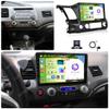 4G+64G Android 13.0 Carplay Car Stereo Radio Compatible for Honda Civic 2006-2011, 4GB (RAM)+64GB (ROM) for CarPlay Wireless Android Auto Backup Camera WiFi GPS Navigation Bluetooth FM view 2
