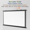 QCSJM Manual Pull Down Projector Screen 30 40 50 60 72 Inch Portable Projection Screen HD 4K 4:3 16:9 Home Theater Movie Screen for Indoor Outdoor, Anti-Crease(30 Inch (4:3)) view 4