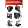 Computer Cases, Mid-Tower PC Gaming Case ATX/M-ATX/ITX - Front I/O TPYE-C Port - Tempered Glass- 10 Fan Installation Position - Water Cooling Installation Ready view 3