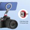 ASHATA Camera Cold Shoe Magnetic Phone Holder, Flexible Tripod Mount Adapter Smartphone Folding Stand 1/4in Thread, Compatible with Most Smartphones view 2