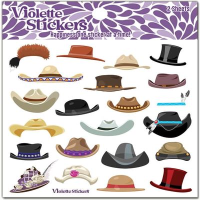 Classic Hat Stickers by Violette Stickers