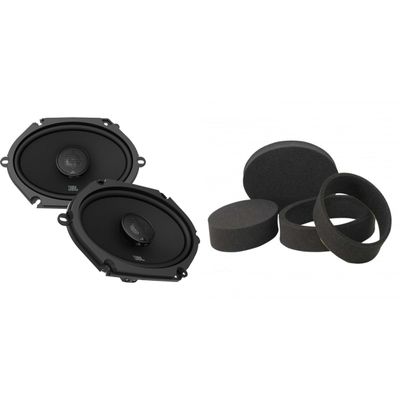 JBL STADIUM862F 6" x 8" Stadium Series Step-up Custom-Fit Car Audio Speaker System with RKFR5768 Fast Rings 5x7 & 6x8