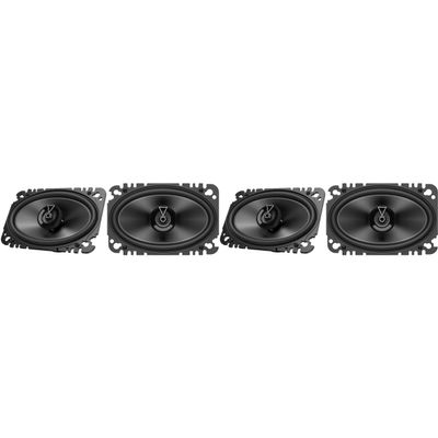 JBL 2-Pairs CLUB-644F Club Series 4x6 Two-Way Car Audio Speakers, Pair, No Grill