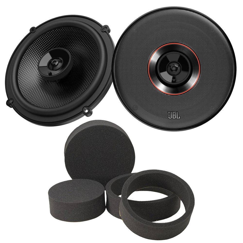 JBL CLUB-64SQ Club Series 6.5" Two-Way Premium Car Audio Speaker Speakers, Pair with RKFR6 Fast Rings 6" & 6.5"
