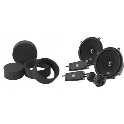 JBL STADIUM52CF 5 1/4" Stadium Series Step-up Car Audio Component Speaker System with RKFR5 Fast Rings 5" & 5.25"