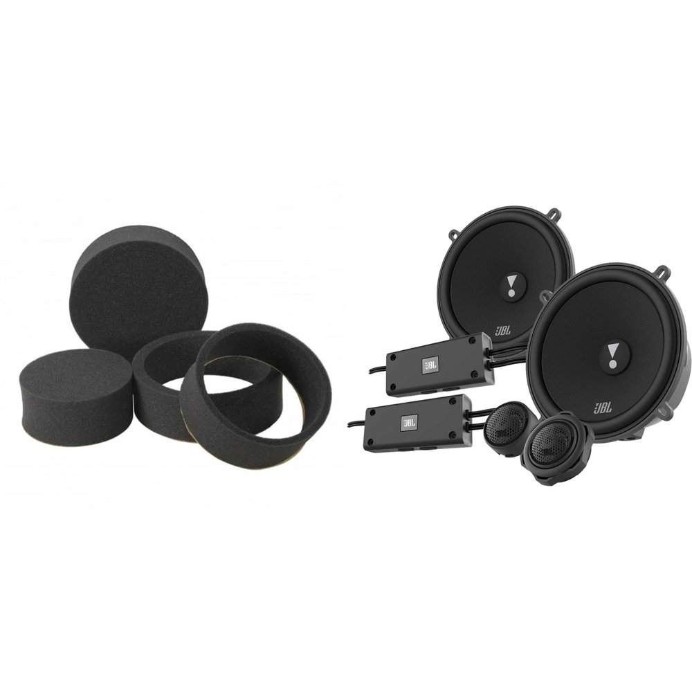 JBL STADIUM52CF 5 1/4" Stadium Series Step-up Car Audio Component Speaker System with RKFR5 Fast Rings 5" & 5.25"