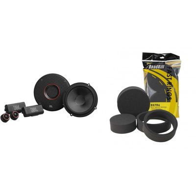 JBL CLUB-64CSQ Club Series 6.5" Premium Component Speakers, Pair with RKFR6 Fast Rings 6" & 6.5"