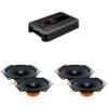 Hertz DP 4.300 AB-Class 4 Channel Amplifier with 2 Pr Hertz Dieci Series DCX 570.3 5x7 Two-Way Coaxial Speakers view 1