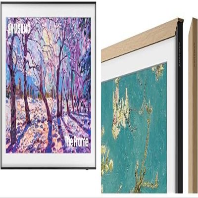 Samsung 32-Inch Class QLED The Frame LS03C Series Smart TV w/Alexa Built-in (QN32LS03CB, Latest Model) + Free Teak Bezel Value $99  VGSCFC32TKB
