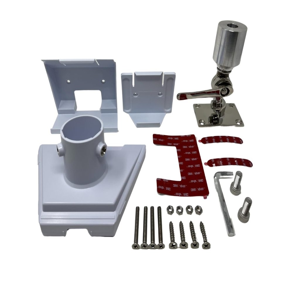 Marine-Grade Heavy-Duty Adjustable Base Mount for Starlink GEN 3 Antenna - Flat Dish Base Perfect for Boats, Yachts, Sailboats, and Trawlers (LM-SG3-HDBRK)