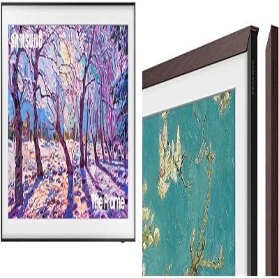 Samsung 32-Inch Class QLED The Frame LS03C Series Smart TV w/Alexa Built-in (QN32LS03CB, Latest Model) + Free Brown Bezel Value $99  VGSCFC32BWB