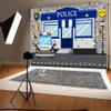 10 x 6.5 ft Police Theme Happy Birthday Party Decoration Backdrop Police Police Booth Car Banner Background Kids Boys Birthday Baby Shower Banner Props Photography Studio Props Decor view 2