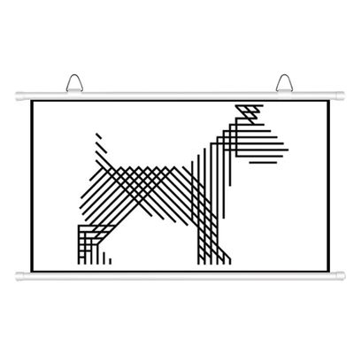 HVENNUXXG Manual Pull-Down Projector Screen 40" 50" 16:9 4:3 Projection Screen 4K HD Movie Screen Home Theater Indoor Outdoor Use Wrinkle-Free(White,30 Inch (4:3))