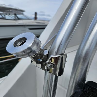 Marine-Grade Adjustable Rail Mount for Starlink Mini Antenna - Flat Dish Base Perfect for Boats, Yachts, Sailboats, and Trawlers (LM-SMINI-RL)