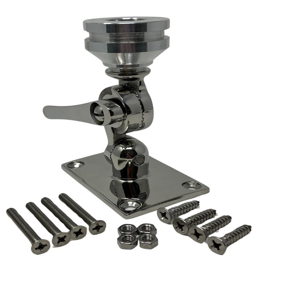 Marine-Grade Heavy-Duty Adjustable Fixed Mount for Starlink Mini Antenna - Flat Dish Base Perfect for Boats, Yachts, Sailboats, and Trawlers (LM-SMINI-HDBRK)