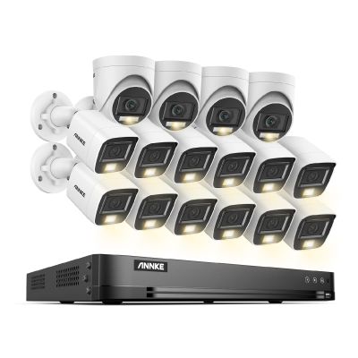 ANNKE 1080P Security Camera System, 32CH 3K Lite 5-in-1 DVR, 4X 2MP Outdoor Wired Turret Cameras & 12x 2MP Bullet Cams with Smart Color Night Vision, Built-in Mic, AI Motion Detection, NO Hard Drive