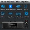 Compact Stereo System with CD Player, Bluetooth, Dual Alarms Clock, FM Radio, 20W RMS Clear Sound, USB/AUX Input, Snooze & Sleep Timer, Remote Control - for Home and Bedroom view 3