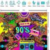 10X10ft 90s Photography Backdrop Hip Hop Back to The 90S Graffiti Brick Wall Retro Backdrop Neon Rewind 1990s Dance Adults Birthday Kids Party Banner Photo Music Photo Booth Props Background view 4