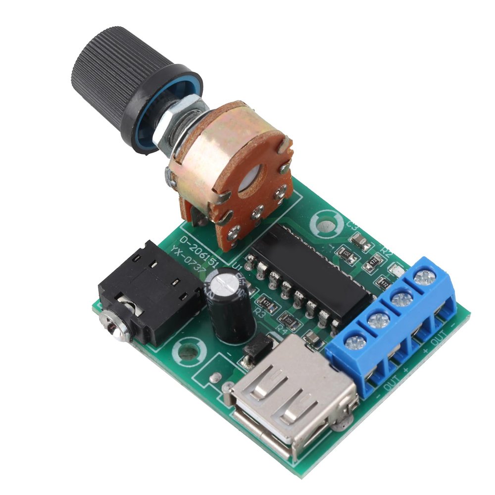 6V Audio Power Amplifier Board, 5W Output Module, for 4 Load with External Control, Overheat and Upgraded Capacitance