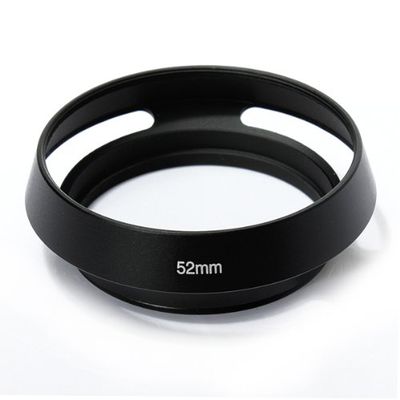 10pcs/lot 40.5 43 46 49 52 55 58 62 67mm Black Vented Curved Metal Camera Lens Hood for M for(52mm)