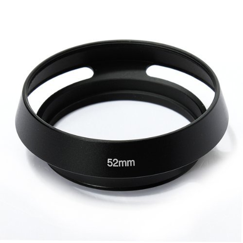 10pcs/lot 40.5 43 46 49 52 55 58 62 67mm Black Vented Curved Metal Camera Lens Hood for M for(52mm)
