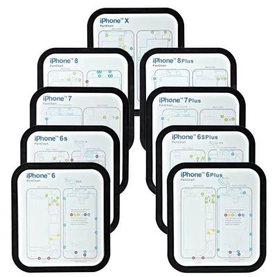 Lmzhu 31-in -1 Part Chart Magnetic Screw Mat Maps Guide Pad Compatible with IPho/ne*6 to 15pro Max Professional Plate Repair Tool