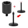 Mic Stand Adapter, Tripod Adapter Aluminum Alloy with Small Size Mic Adapter for Camera view 2