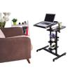 EAGLCQA LQ Side End Table Fallingportable End Side Table Overall Double Rod Support Bold Steel Pipe Bracket Sit-Stand Laptop Stand Adjustable Height Wood+ Steel Coffee Table (Color : #4) (#3) view 2