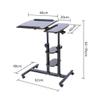 EAGLCQA LQ Side End Table Fallingportable End Side Table Overall Double Rod Support Bold Steel Pipe Bracket Sit-Stand Laptop Stand Adjustable Height Wood+ Steel Coffee Table (Color : #4) (#3) view 4