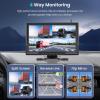 1080P Wireless Backup Camera Digital System Kit, Hodozzy 10.1 Inch HD 4 Quad Split Screen Reversing Monitor with Loop Record, Night Vision/IP68 Waterproof/Rear View Camera RV/Truck/Trailer/Bus/Camper view 4