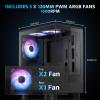 darkFlash DB330M MATX Full View Dual Glass PC Case+Z4Pro Mist CPU Cooler, 120mm Single-Tower, TDP 200W(Black) view 4