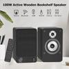 LONPOO Powered Bookshelf Speakers for Record Player,2.0CH Bluetooth Active Near Field Monitors with 1-inch Silk Domed Tweeter and 4-inch Aluminium Speaker for Home Theater, 100 Watts RMS view 2