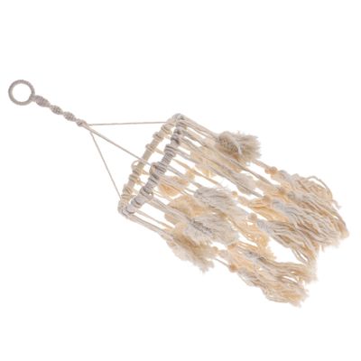 HOLIDYOYO Cotton Rope Woven Lampshade Macrame Light Cover Ceiling Lamp Decor Bohemian Style Lighting