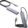 10Gbps USB Hub,TSUPY 5 Port USB Splitter with 4 USB 3.2+USB C Aluminum Ultra Slim Data USB 3.2 Gen 2 Hub with 4ft Extended Cable USB Port Hub for PC,MacBook,Mac mini,PS4/5,Hard Disk,U Disk view 1