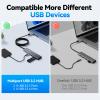 10Gbps USB Hub,TSUPY 5 Port USB Splitter with 4 USB 3.2+USB C Aluminum Ultra Slim Data USB 3.2 Gen 2 Hub with 4ft Extended Cable USB Port Hub for PC,MacBook,Mac mini,PS4/5,Hard Disk,U Disk view 3