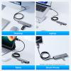 10Gbps USB Hub,TSUPY 5 Port USB Splitter with 4 USB 3.2+USB C Aluminum Ultra Slim Data USB 3.2 Gen 2 Hub with 4ft Extended Cable USB Port Hub for PC,MacBook,Mac mini,PS4/5,Hard Disk,U Disk view 4