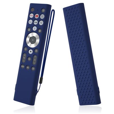 AKSHFETH Silicone Cover Compatible with Hisense Remote Control ERF6A80 ERF6F80H ERF6G80H Protective Remote Cover for Hisense Class U7 U8 U9 Series 4K UHD TV Google Smart TV Remote(Dark Blue)