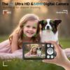 Digital Camera, Autofocus 4K 64MP Point and Shoot Digital Cameras for Teens with 64GB Card, 18X Zoom Anti-Shake Compact Video Camera for Student Kids Boys Girls Beginner - Black view 2