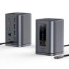 Baseus Docking Station, Spacemate(Windows) Triple Display 11 in 1, 4K@60Hz HDMI&DP, 10Gbps USB A/C Ports, Gigabit Ethernet, 3.5mm Audio, 100W PD, Laptop Docking Station for Dell/HP/Lenovo/Asus/Acer view 1