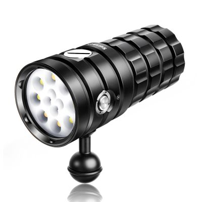 Sursnong Starshine SR 10000 Lumens Dive Light - Professional Underwater Video Light with 95 CRI, 6500K White Light, USB-C Rechargeable, for Diving/Underwater Photography (IP68 Waterproof, 120m Depth)