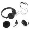 Hoement Lightweight Foldable Headphones Microphone and Volume Control Over-Ear Bass Headset Compatible Smartphones Pc Laptop and Tablet Black view 2