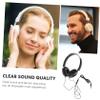 Hoement Lightweight Foldable Headphones Microphone and Volume Control Over-Ear Bass Headset Compatible Smartphones Pc Laptop and Tablet Black view 3