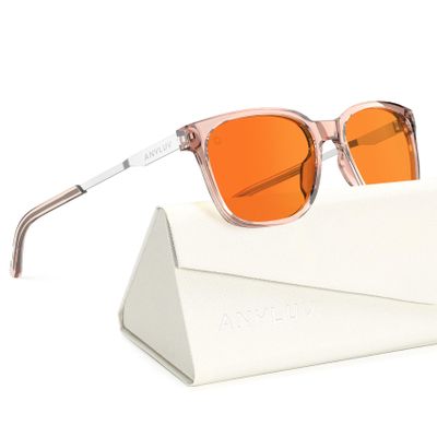 ANYLUV Blue Light Glasses for Men, Lightweight Computer Gaming Glasses, Stylish Anti Eyestrain Blue Light Blocking Men