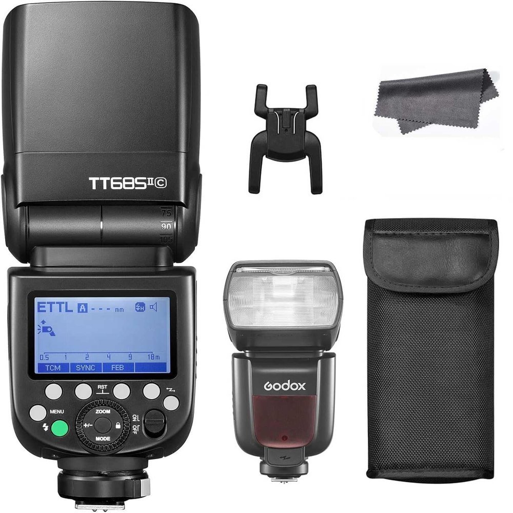 GODOX TT685II-C Flash Speedlight for Canon Camera, E-TTL 2.4G Wireless X System 1/8000s HSS TTL TCM Speedlite for Canon 6D 7D 5D Mark IV II III 90D 250D R5 (Upgraded TT685C)
