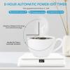 Coffee Mug Warmer 4 Temp Settings 45/55/65/75 Smart Coffee Warmer Cushion 8H Auto Shut Off Digital Display Candle Cup Warmer for Hot Chocolate Coffee Milk Tea Beverage(White) view 2
