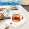 Coffee Mug Warmer 4 Temp Settings 45/55/65/75 Smart Coffee Warmer Cushion 8H Auto Shut Off Digital Display Candle Cup Warmer for Hot Chocolate Coffee Milk Tea Beverage(White) view 4